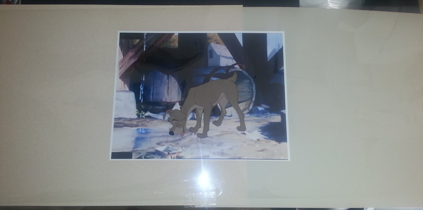 Original Walt Disney Production Cel from Lady and the Tramp featuring Tramp
