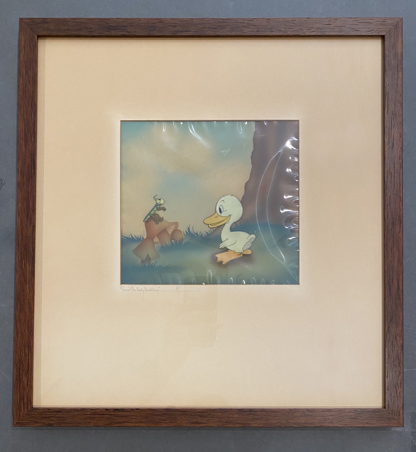 Original Walt Disney Production Cel on Courvoisier Background from The Ugly Duckling (1939)