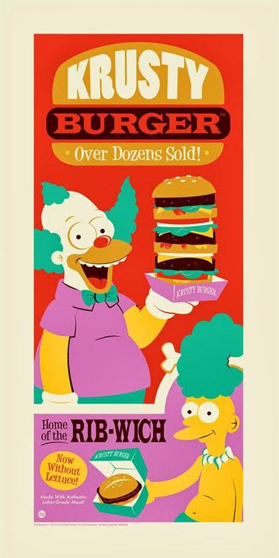 Simpsons Poster "Krusty Burger"