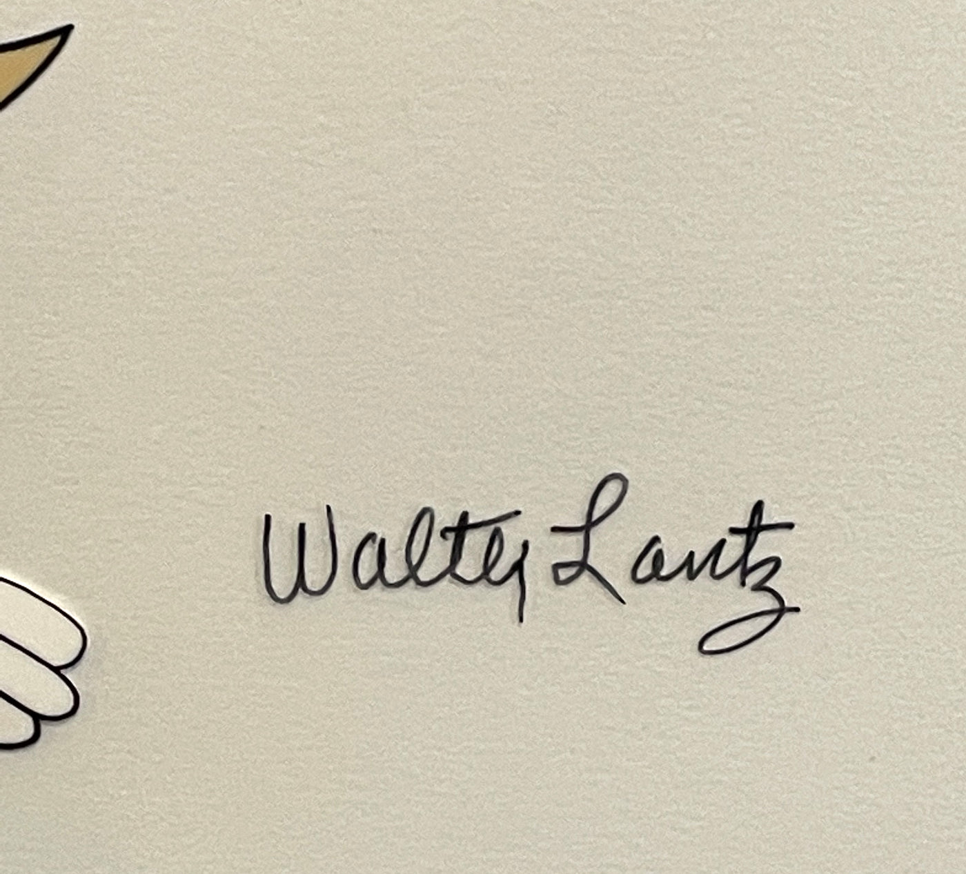 Original Walter Lantz Production Cel Featuring Woody Woodpecker from Flim Flam Fountain (1971), Signed by Walter Lantz