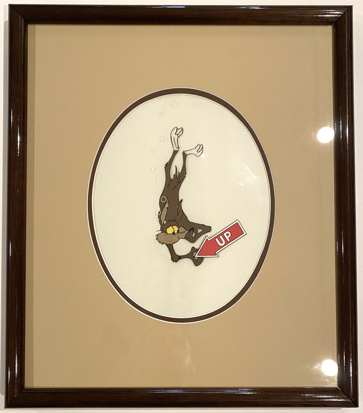 Original Warner Brothers Production Cel Featuring Wile E. Coyote