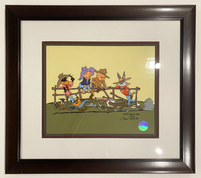 Warner Brothers Limited Edition Cel "Western Group" Signed By Chuck Jones
